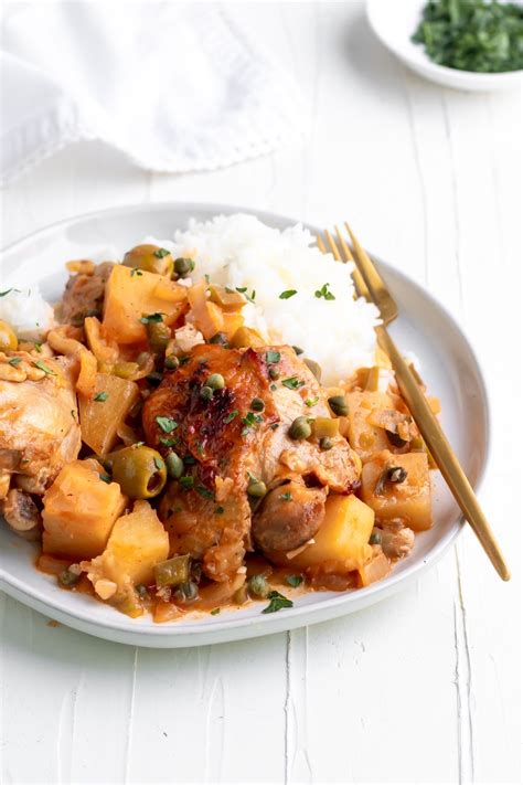 Tender Fricase de Pollo (Cuban Chicken Fricassee) - A Sassy Spoon