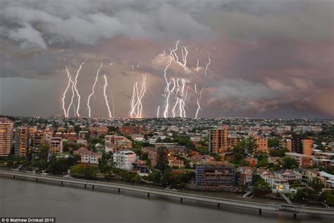 Brisbane is struck by thunderstorms as photographer captures scenes ...