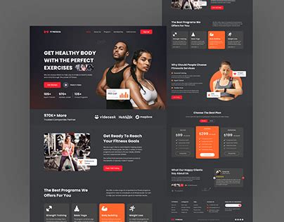 Gym Fitness Website Landing Page Design (3) | Images :: Behance