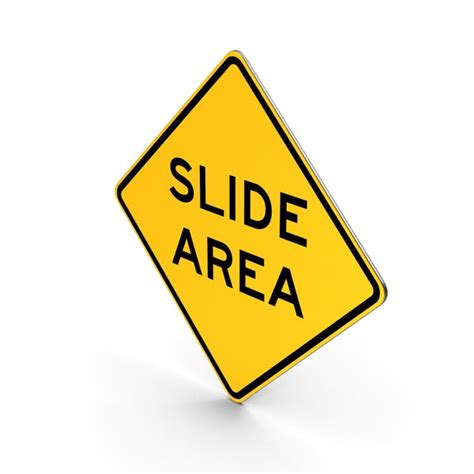 Rock Slide Area California Road Sign by PixelSquid360 on Envato Elements