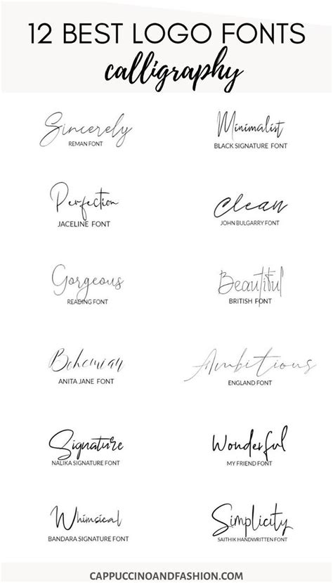 12 Best Handwritten Logo Fonts - Free Blog Logo Designs | Logo fonts free, Handwritten logo ...