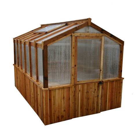 Outdoor Living Today Cedar 8 ft. x 12 ft. Greenhouse Kit-GH812 - The ...