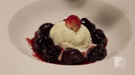 Flambe Cherry - Fine Dining Dessert Recipe - YouTube