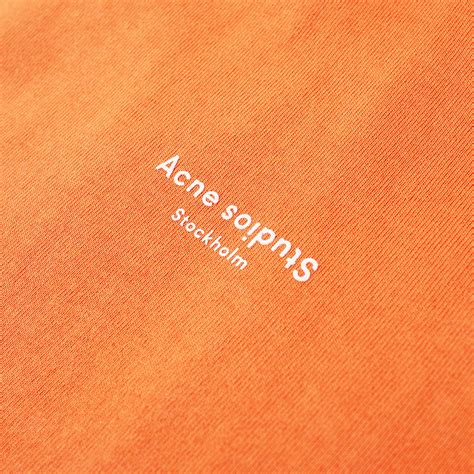 Acne Studios Erwin Lightweight Stamp Logo Hoody Mandarin Orange | END.