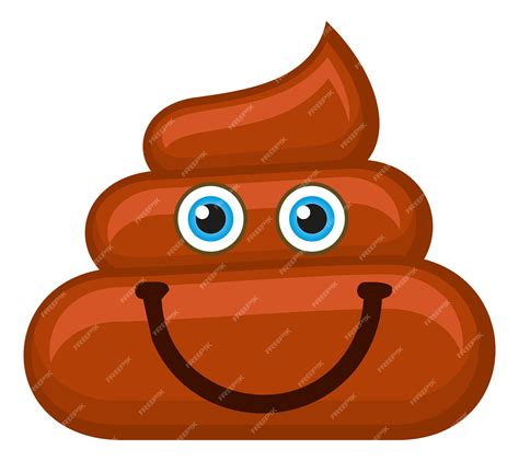 Premium Vector | Pile of poo icon. smiling brown poop emoji isolated on ...