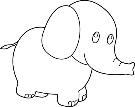 Elephant Line Art - Cliparts.co