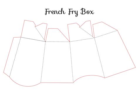 French Fries Box Template