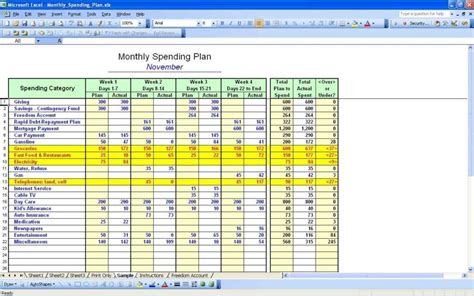 monthly and yearly budget spreadsheet excel template 2 — excelxo.com