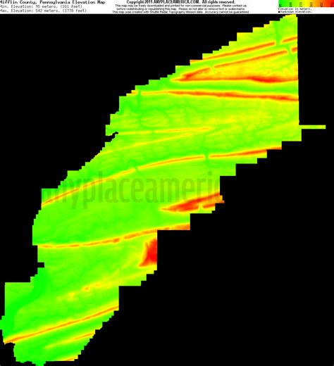Free Mifflin County, Pennsylvania Topo Maps & Elevations