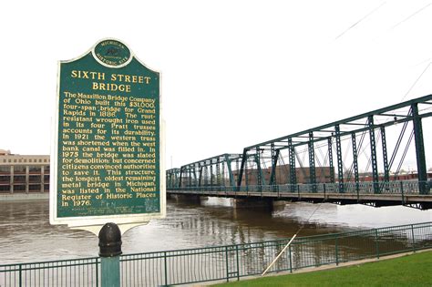 Michigan Roadside Attractions: Sixth Street Bridge, Grand Rapids - Travel the Mitten