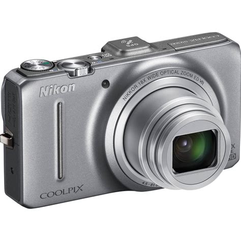 Nikon Coolpix S9300 Digital Camera (Silver) 26314 B&H Photo Video