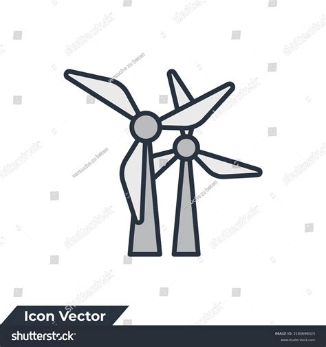 Wind Turbine Icon Logo Vector Illustration Stock Vector (Royalty Free) 2180698025 | Shutterstock