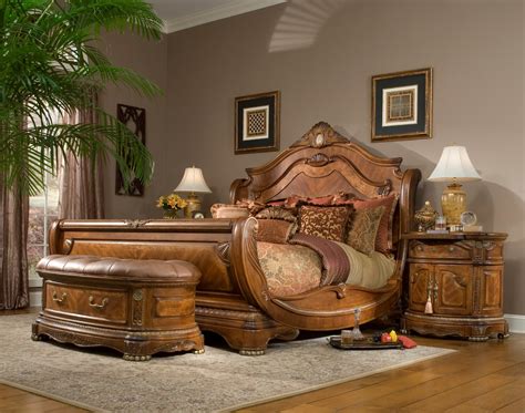 Cortina Sleigh Bedroom Set from Aico (65000) | Coleman Furniture