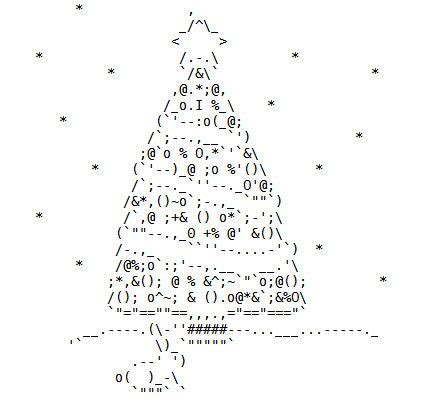 Christmas Tree Ascii Art