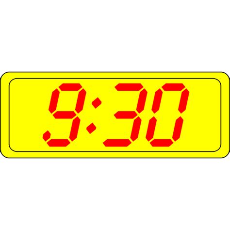 Digital clock display vector clip art | Free SVG