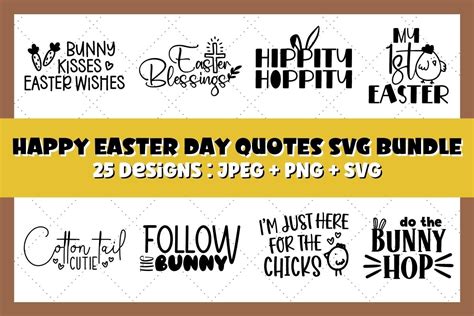 Happy Easter Day Quotes SVG Bundle Bundle · Creative Fabrica