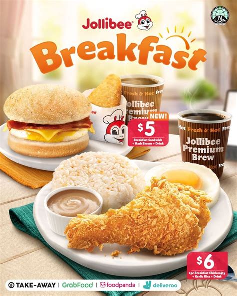 Jollibee Has New Breakfast Meals Starting From $5 With Sandwich & Chickenjoy In S’pore - sgCheapo