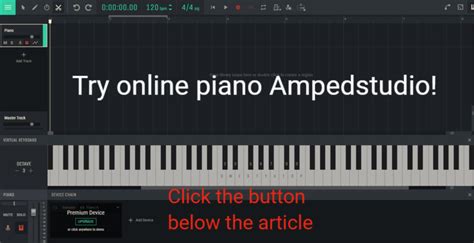 Online piano keyboard, play virtual midi piano for free