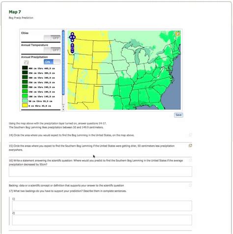 A precipitation map, with precipitation classified by 50cm bands of ...