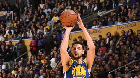 Klay Thompson sets NBA record by making first 10 threes against Los Angeles Lakers | NBA News ...