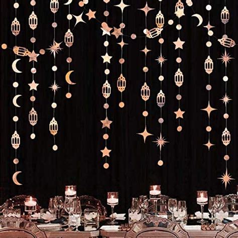 Amazon.com: Iridescent Star Moon Circle Dot Garland Party Decoration ...