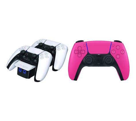 Buy PLAYSTATION PS5 DualSense Wireless Controller (Pink) & Twin Docking ...