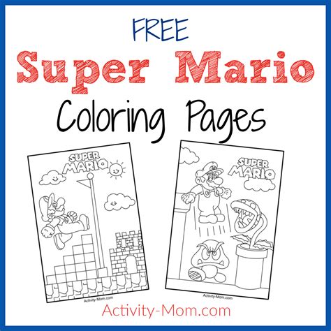 Super Mario Dot to Dot Activity for Kids (free printable) - The ...