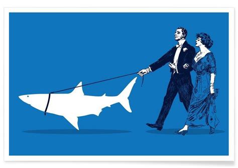 Walking The Shark -Poster | JUNIQE