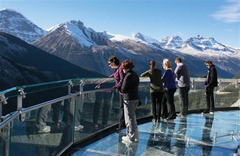 glacier skywalk extends over canada's jasper national park