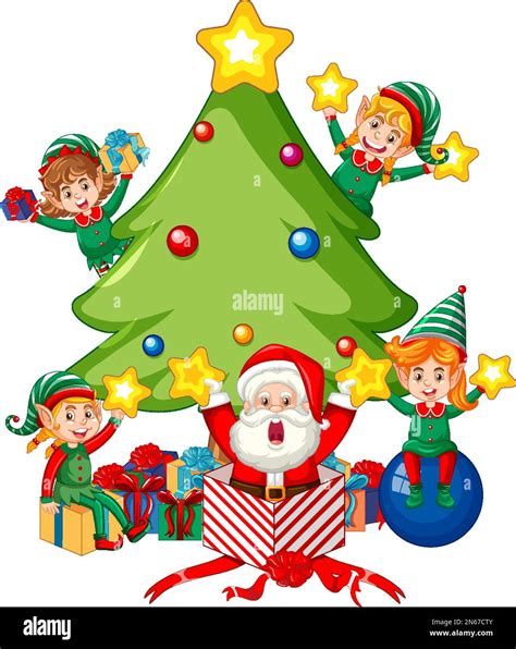 Christmas caroon characters isolated illustration Stock Vector Image & Art - Alamy