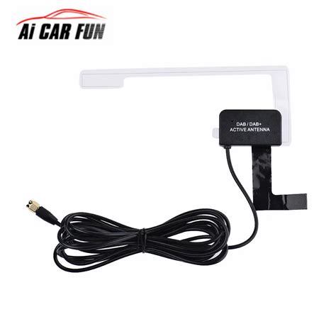 Ai Car Fun DAB/DAB+Antenna Installed Below Window Glass Car Radio Aerial Antenna SMA Plug Signal ...