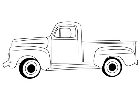 classic ford truck coloring and drawing sheet - Coloring Pages