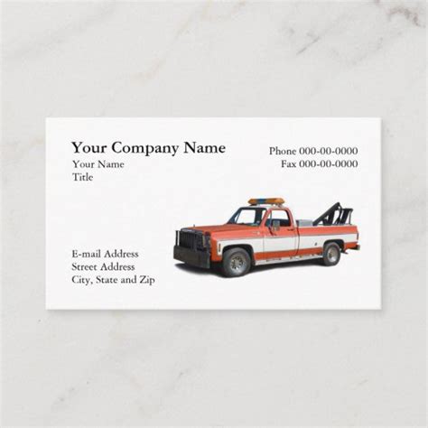 Towing Business Card | Zazzle.com