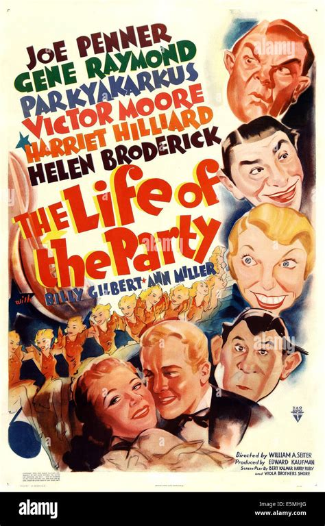 THE LIFE OF THE PARTY, US poster art, clockwise from top: Victor Moore, Joe Penner, Helen ...