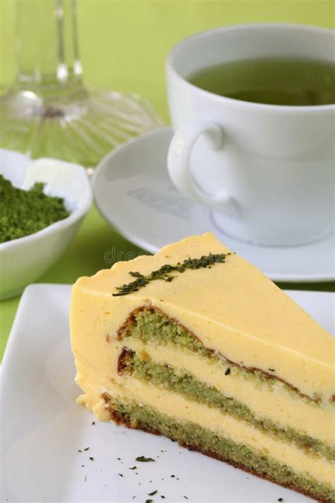 Matcha green tea cake stock image. Image of cake, vertical - 13270913