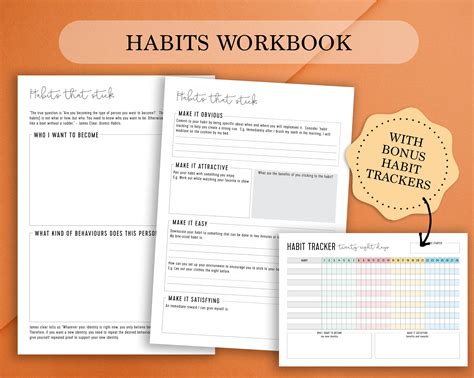 Habits Workbook Habit Tracker Daily Habit Tracker Printable - Etsy