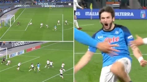 Khvicha Kvaratskhelia scores stunning solo goal to give Napoli the lead ...