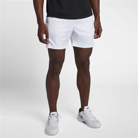 Nike Mens Dri-FIT 7 Inch Tennis Shorts - White - Tennisnuts.com