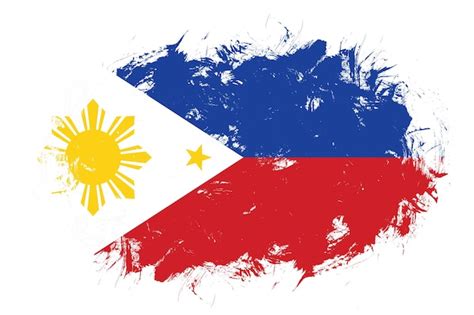 Premium Photo | Philippines flag on abstract stroke brush background