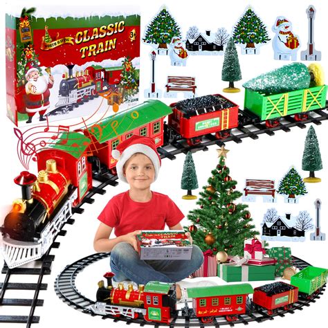 Buy Christmas Train Set,Battery-Powered Train Toys with Light and ...