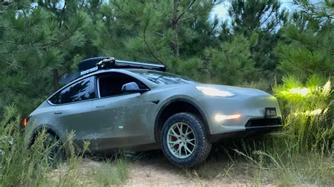 Watch This Lifted Tesla Model Y Get Down And Dirty In Off-Road Adventure