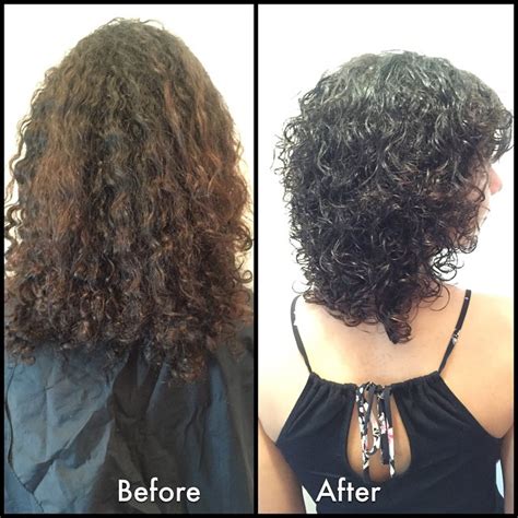 Look at this transformation! No color done, just Brazilian Blowout and haircut. Curly hair girls ...