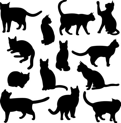 Cut Cats SVG, Cat Silhouettes SVG, Stickers Cat SVG , Cat Clip Art ...