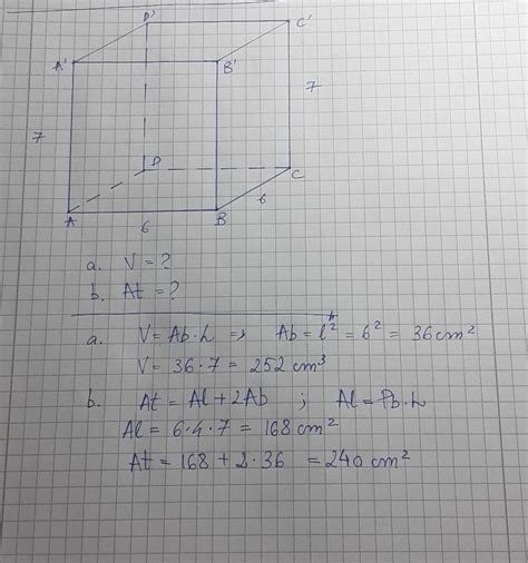 prisma dreapta ABCDA A'B'C'D' , cu baza patratul ABCD, are AB=6cm si AA'=7cm a) calculati ...