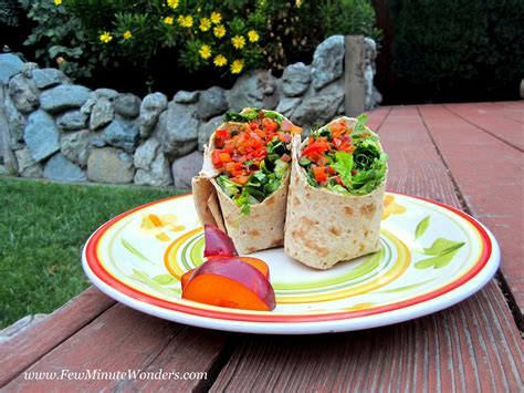 Whole Wheat Vegetarian Lavash Wraps - Few Minute Wonders