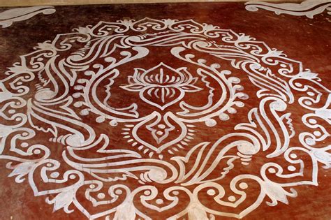 Alpana / drawing on floor for puja purpose - India Travel Forum | IndiaMike.com