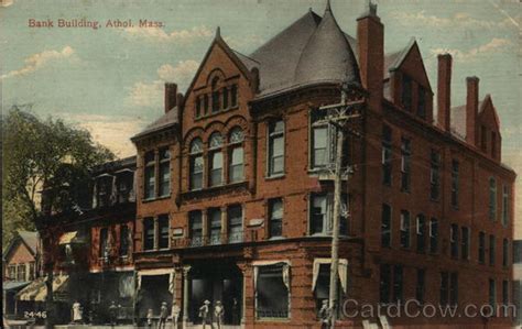 Bank Building Athol, MA Postcard