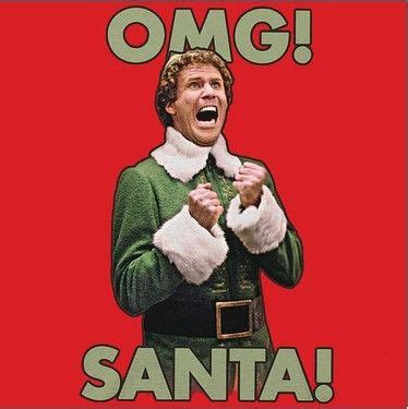 OMG Santa! Elf Movie Quote By Buddy, Will Ferrell T-Shirt Red | Christmas movie quotes funny ...