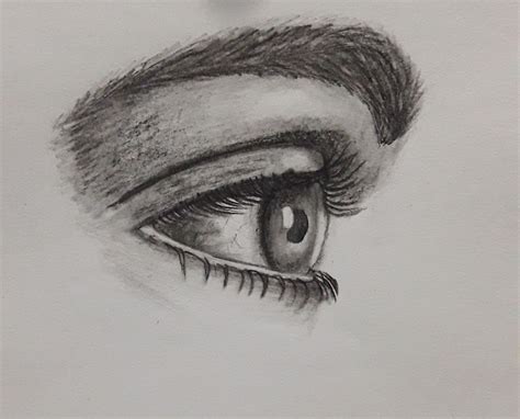 AN EYE | Human eye drawing, Side face drawing, Life drawing
