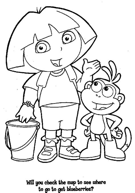 Interactive Magazine: Free printable coloring pages " Dora the explorer